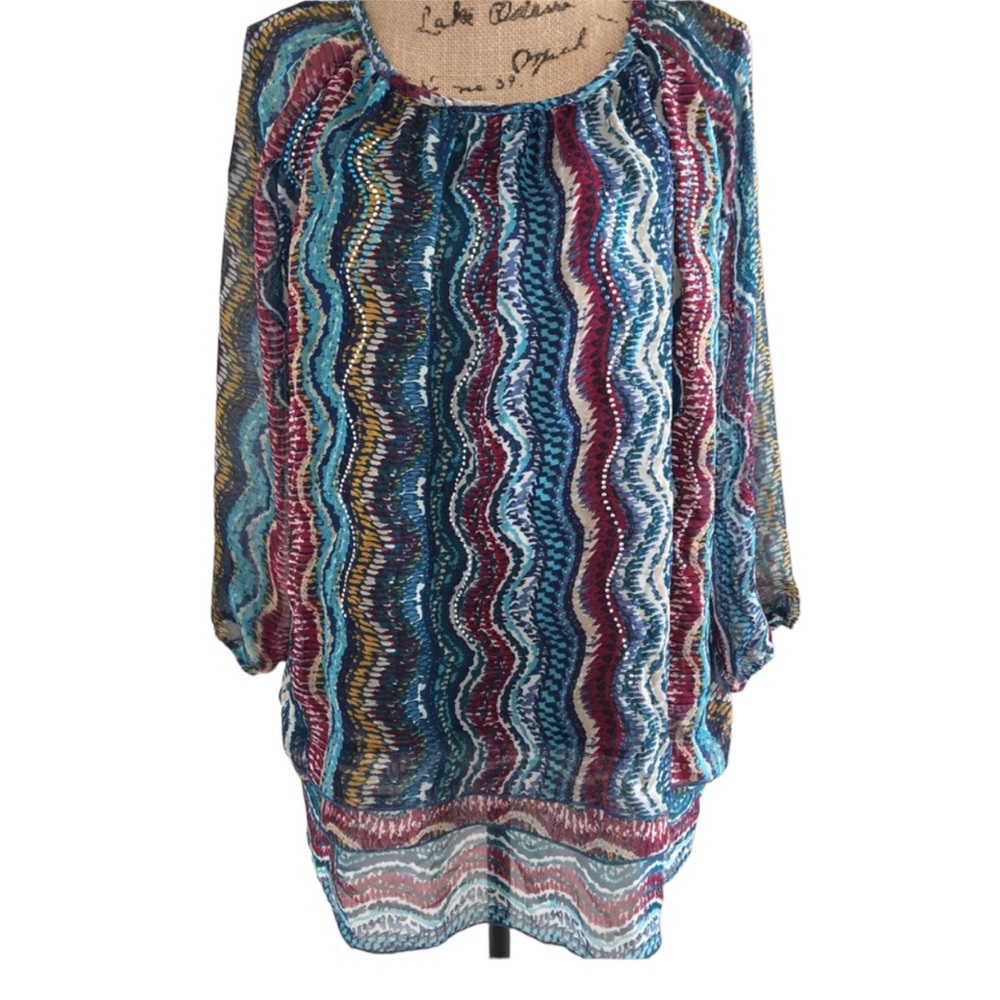 Urban Mangoz Layered Bling Top Size Medium